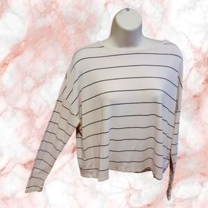 Old Navy Luxe Women's Top Blouse T-Shirt XS Stripes Office Casual Soft T31